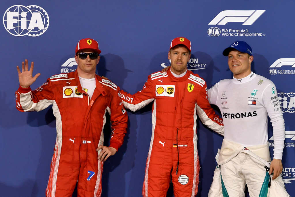 A Forma-1-es Bahreini Nagydíj szombati napja, Kimi Räikkönen, Sebastian Vettel, Scuderia Ferrari, Valtteri Bottas, Mercedes-AMG Petronas 