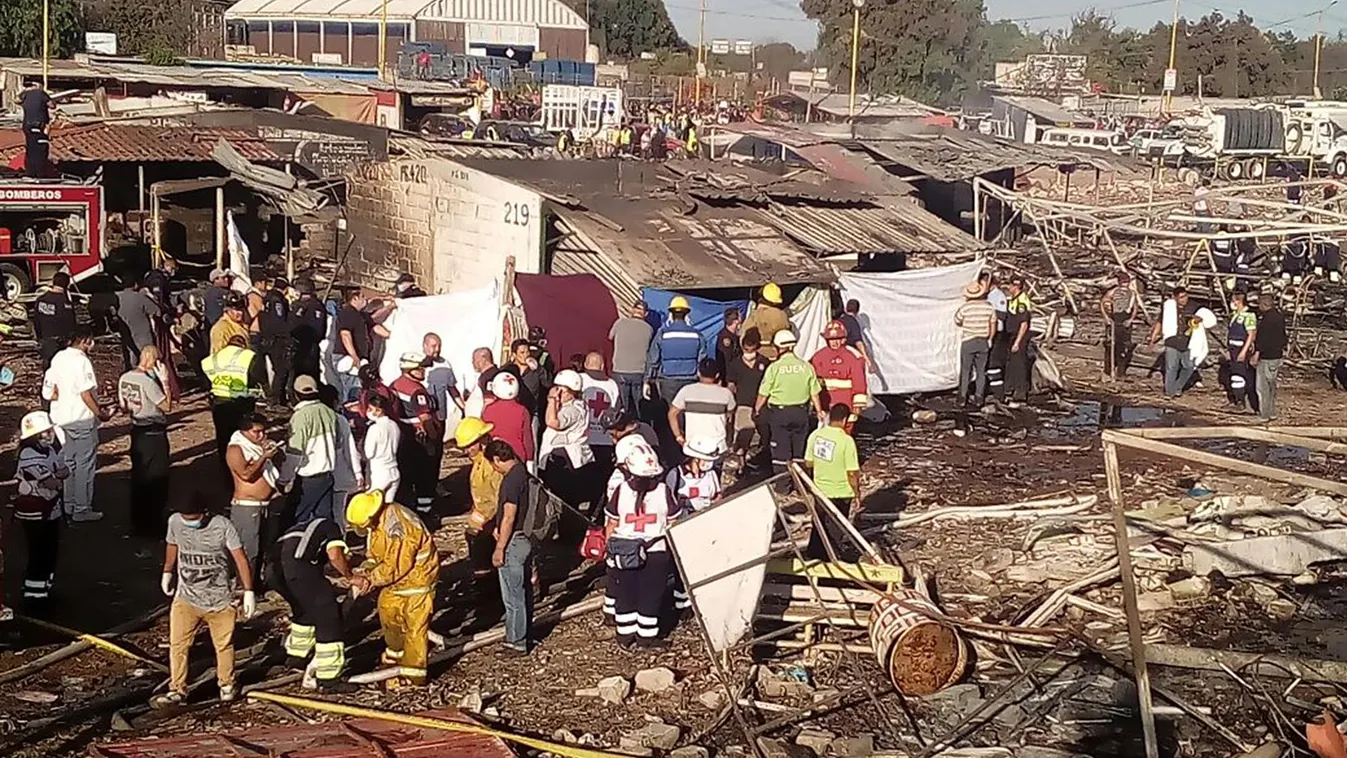Tultepec, Mexikó
Hatalmas robbanás egy mexikói piacon: 27 halott, 70 sérült 
