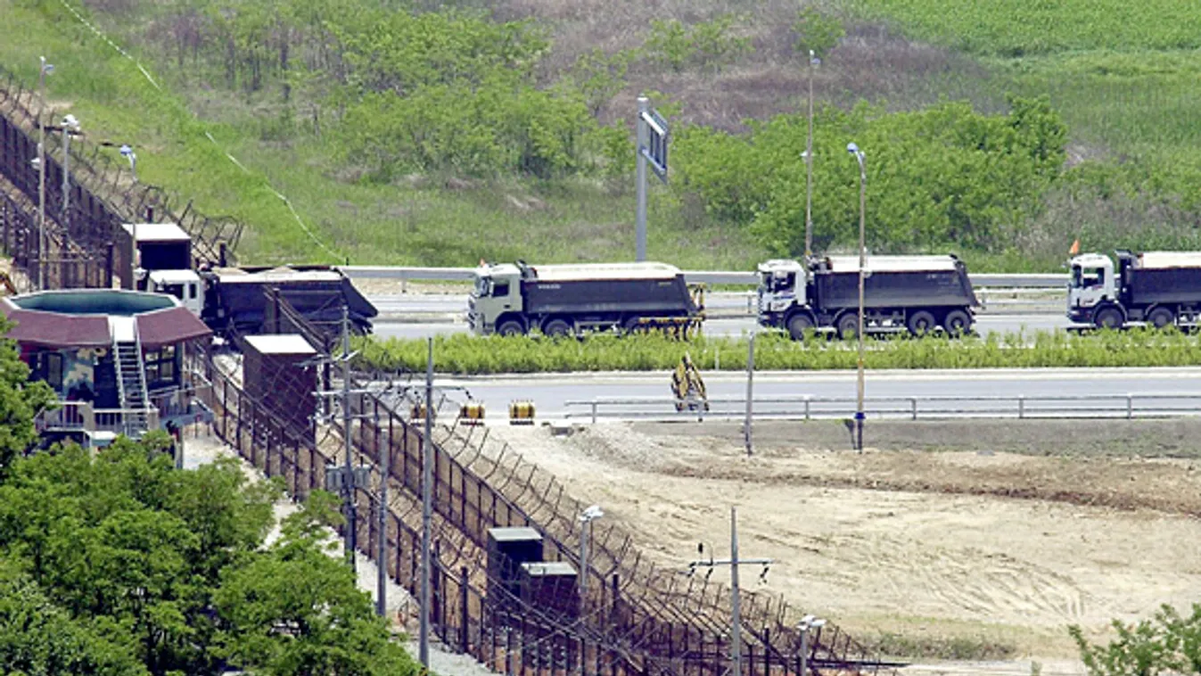 fal, határ, Észak-Korea, demilitarizált övezet 