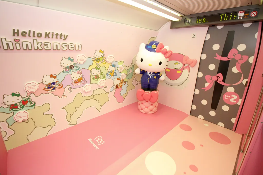 Hello Kitty szuperexpressz sinkanzen Japán 