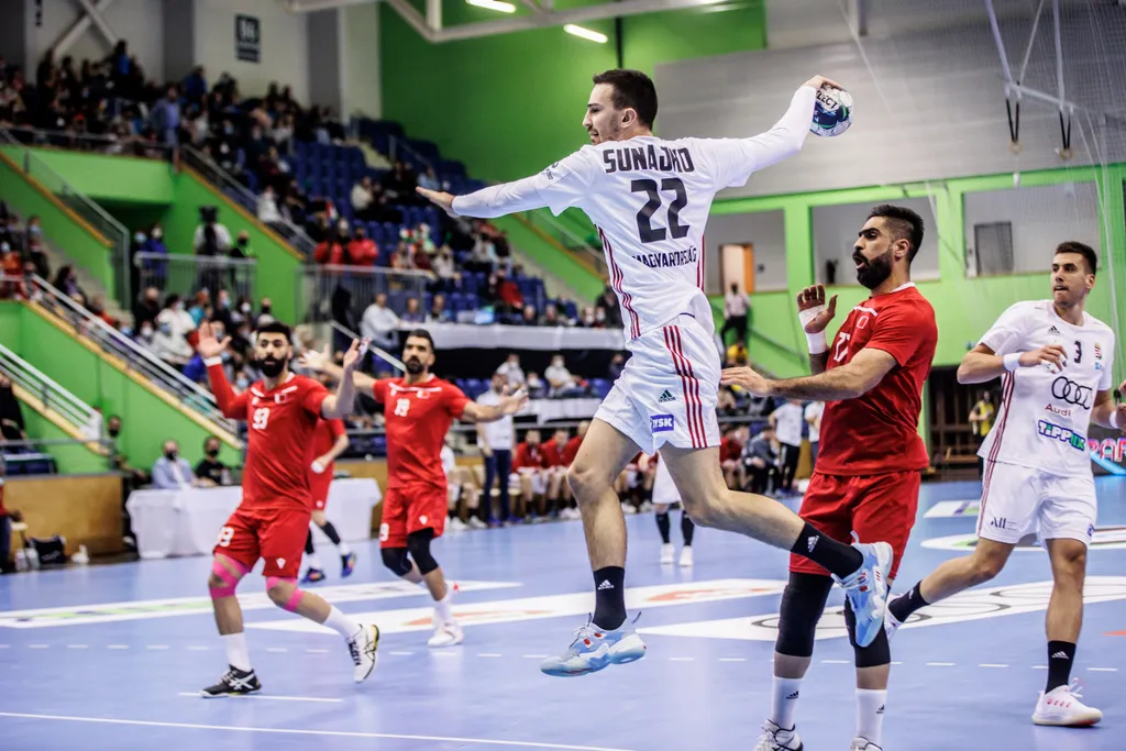 Magyarország-Bahrein férfi kézilabda válogatott mérkőzés magyar Sunajko Stefan 