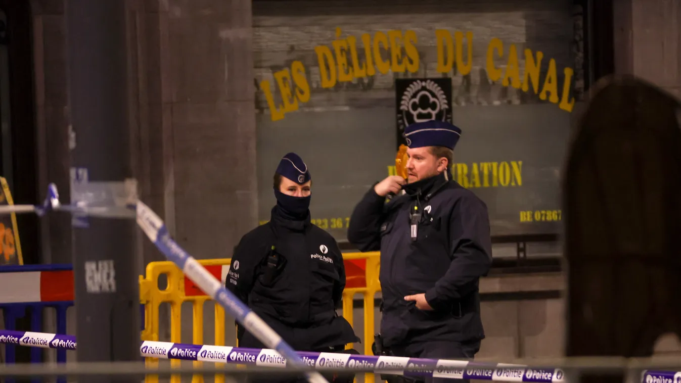 Brüsszel, Belgium, lövöldözés, terrortámadás, terrorkészültség, 2023.10.17. 