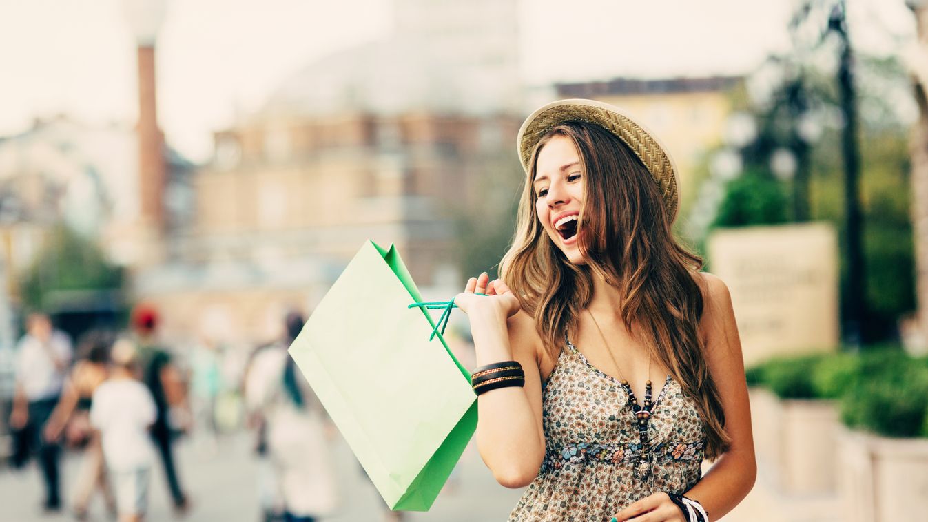 Happy Woman with Shopping Bags Beautiful Consumerism Fashion Toothy Smile One Young Woman Only Young Women Women Females Sale City Life Hobbies Shopaholic Cute Currency 20-29 Years Young Adult Smiling Laughing Shopping Buying Holding Customer Fun Beauty C