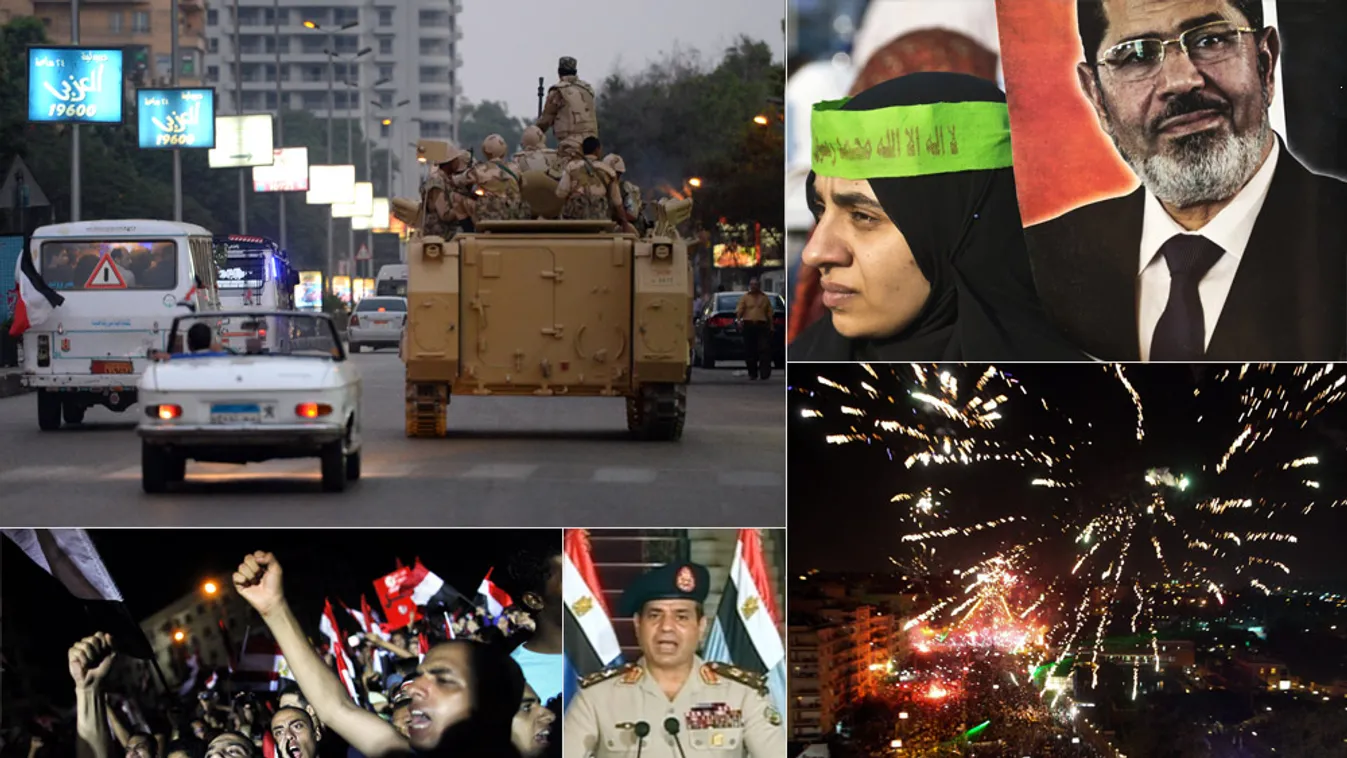 egyiptom, katonai puccs képekben