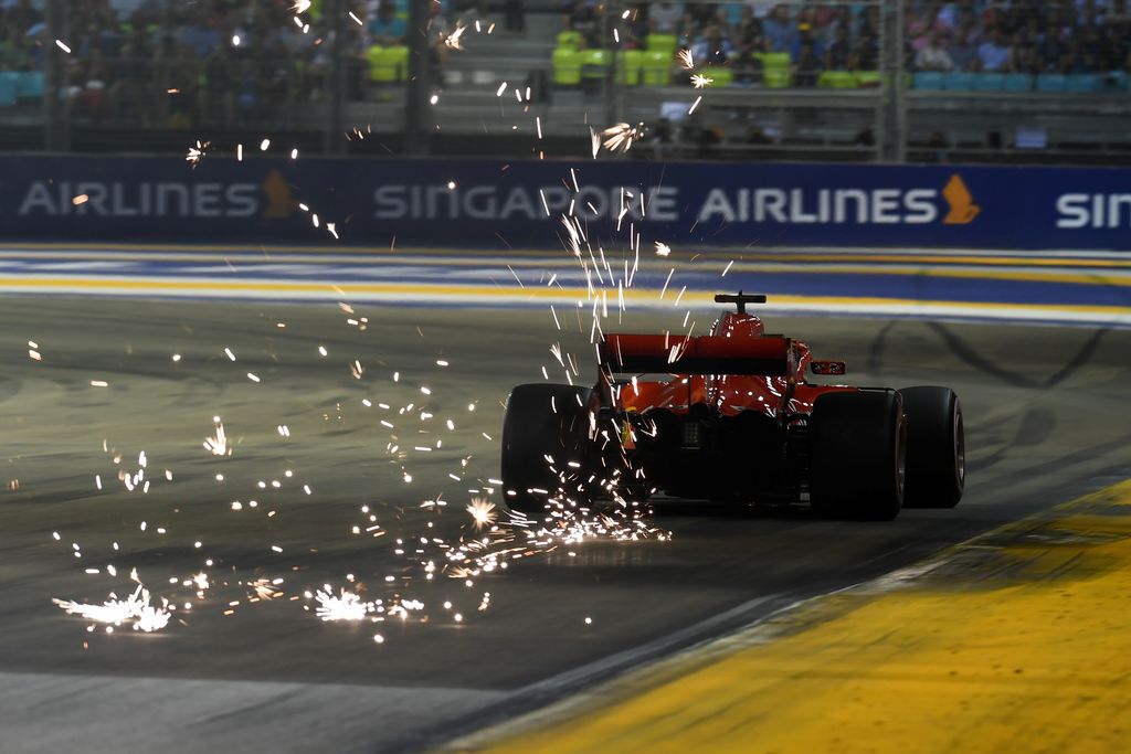 A Forma-1-es Szingapúri Nagydíj szombati napja, Sebastian Vettel, Scuderia Ferrari 