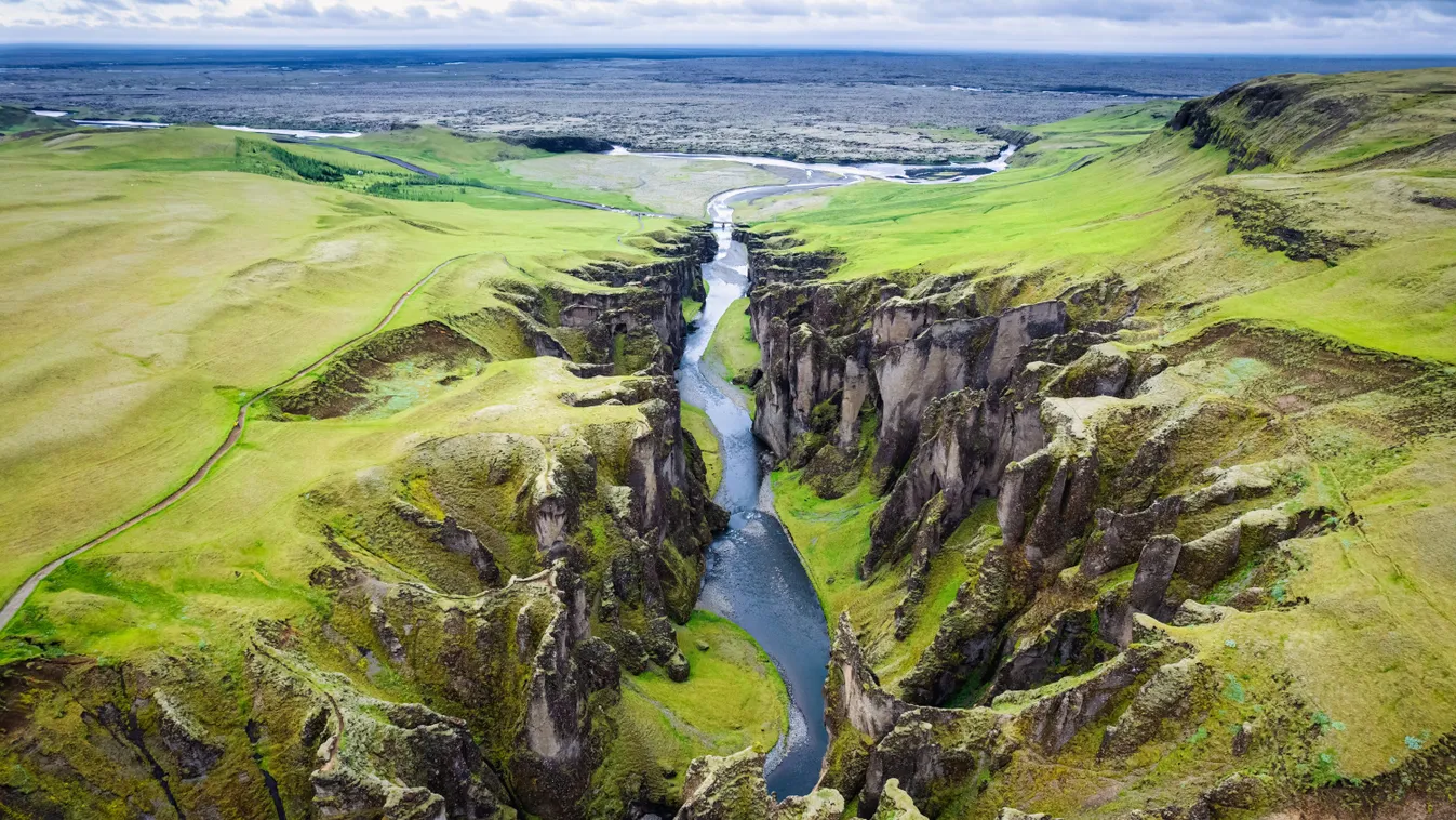 kanyon, fjadrargljufur, izland, izlandi, természet, canyon, folyó, táj, tájkép 