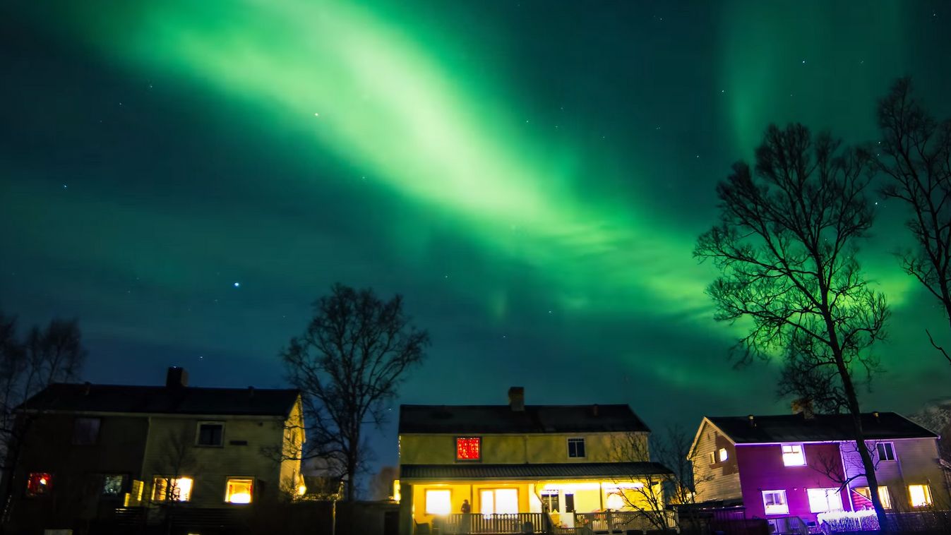 Sarki fény Norvégiában 