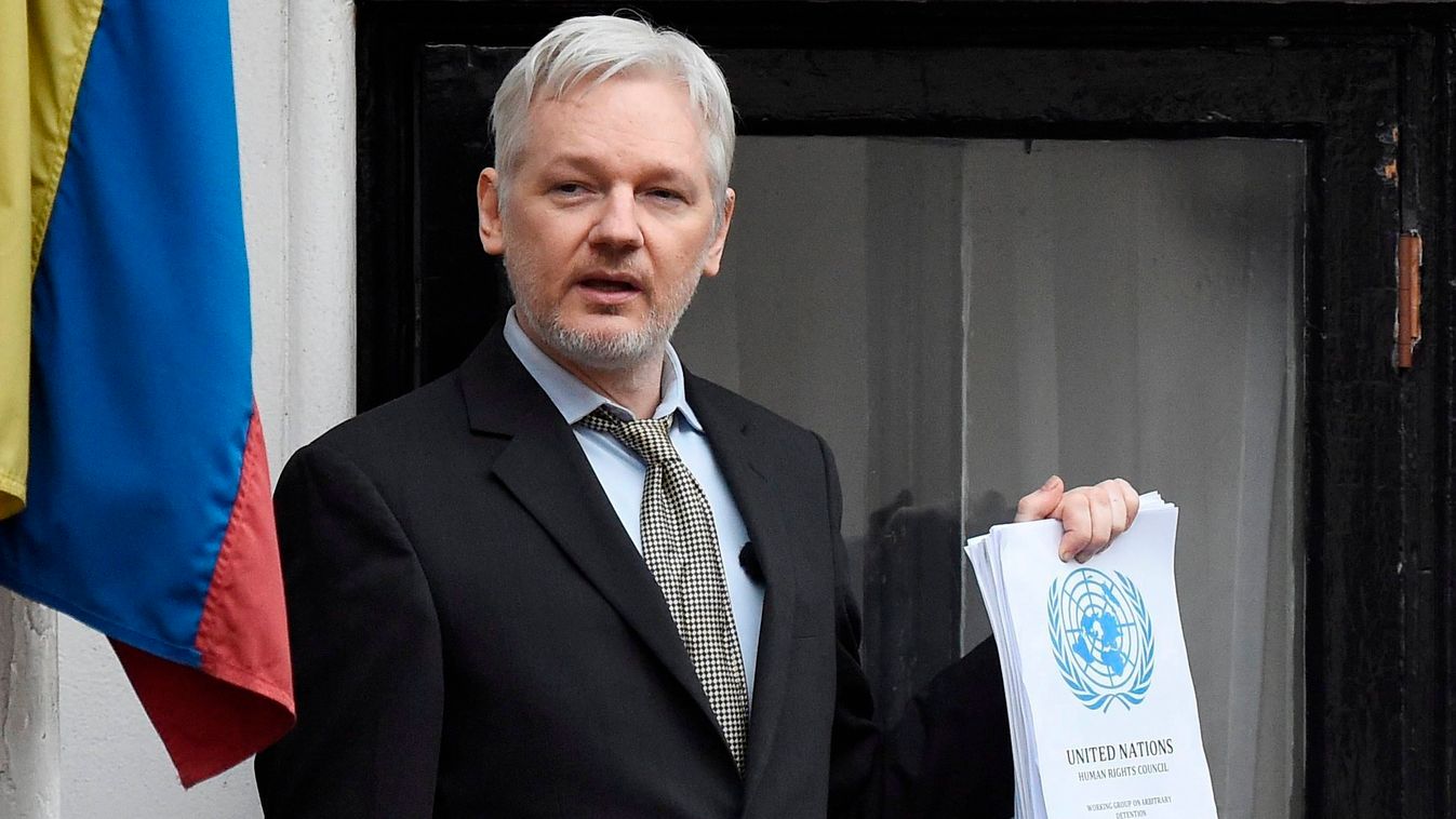 2016. február 5-i képen Julian Assange 
