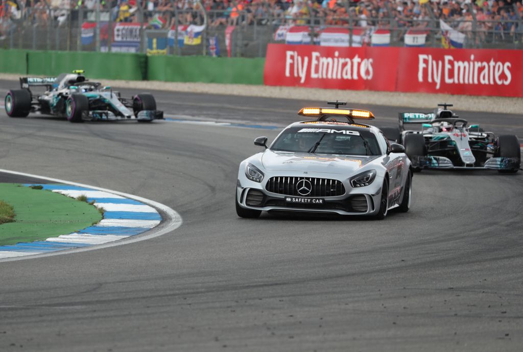 A Forma-1-es Német Nagydíj, Safety Car, Lewis Hamilton, Valtteri Bottas, Mercedes 