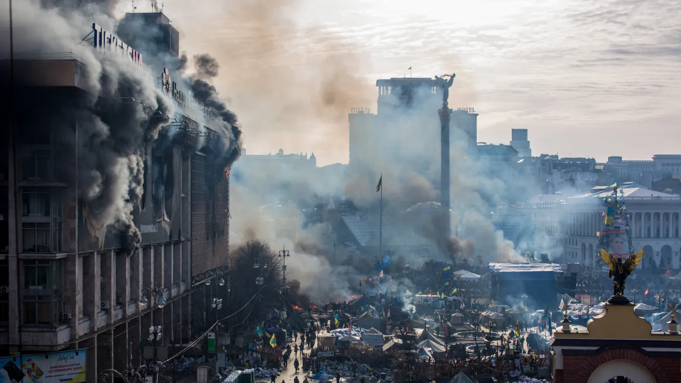 kijev, tüntetés, ukrajna, majdan tér 