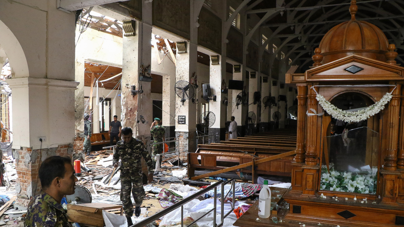Srí Lanka, terror, templomokban robbantottak, 2019.04.21. 