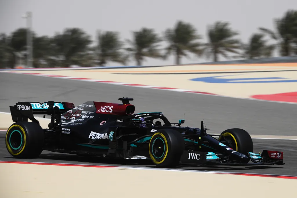 Forma-1, Lewis Hamilton, Mercedes, Bahrein teszt 2. nap, 2021 