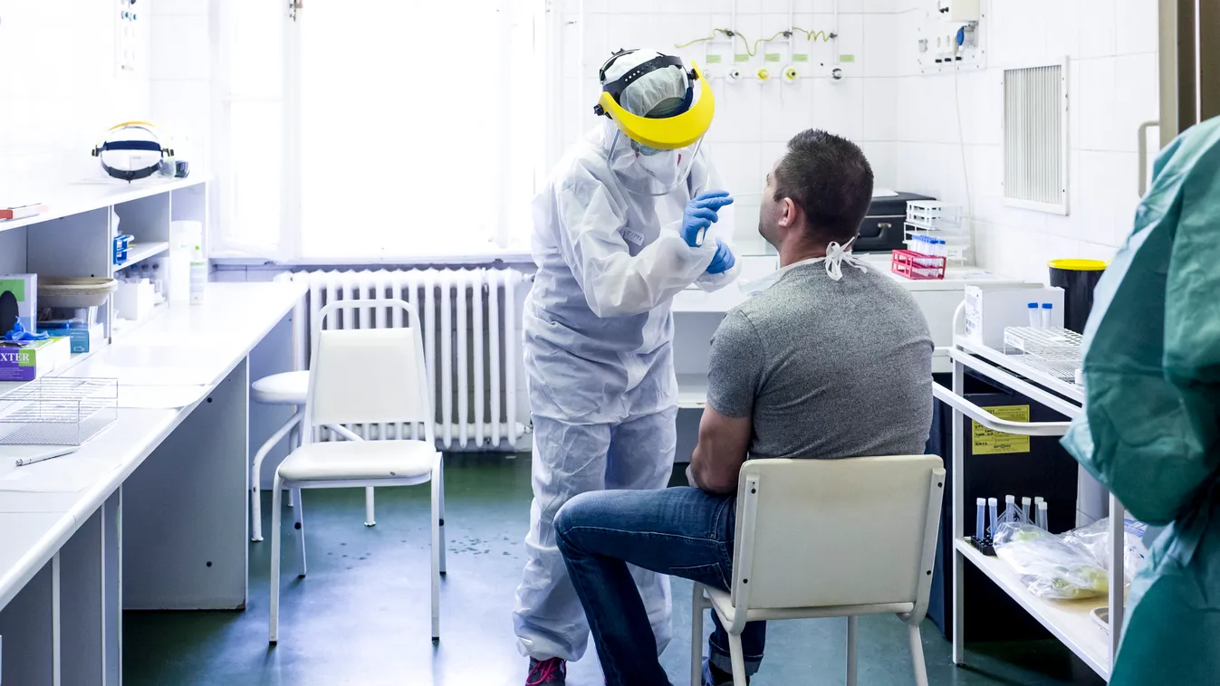 Szent László kórház Budapest korona vírus koronavírus védőruha maszk vizsgálat beteg fertőzés 