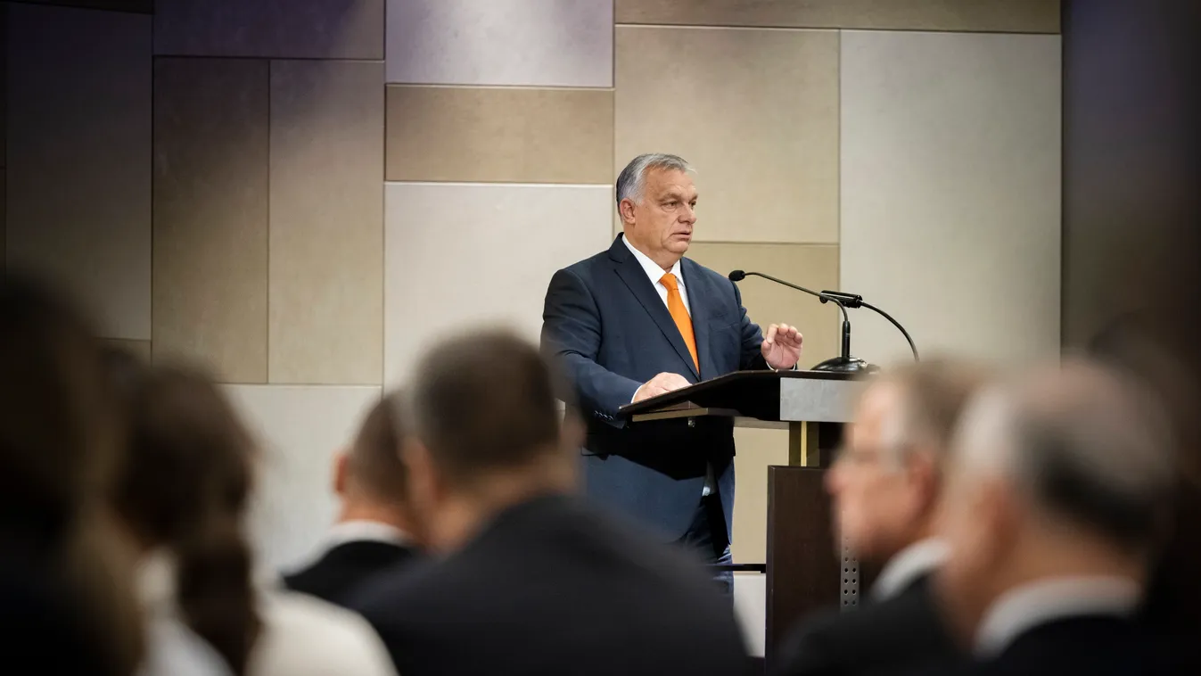 Orbán Viktor, Berlin, magyar-német gazdasági kapcsolatokról rendezett fórum, 2022.10.10. 