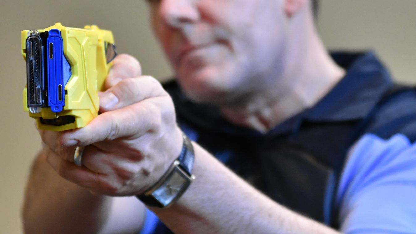 Berlin police test out new tasers taser arms weapons police 
