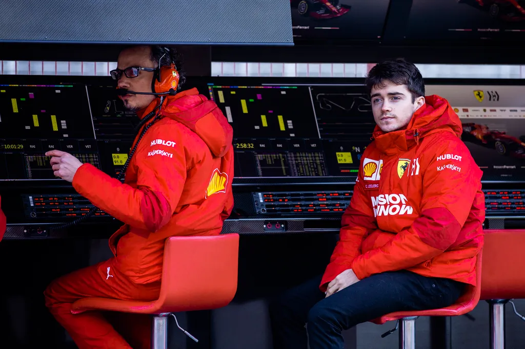 Forma-1, teszt, Barcelona, Charles Leclerc, Scuderia Ferrari 