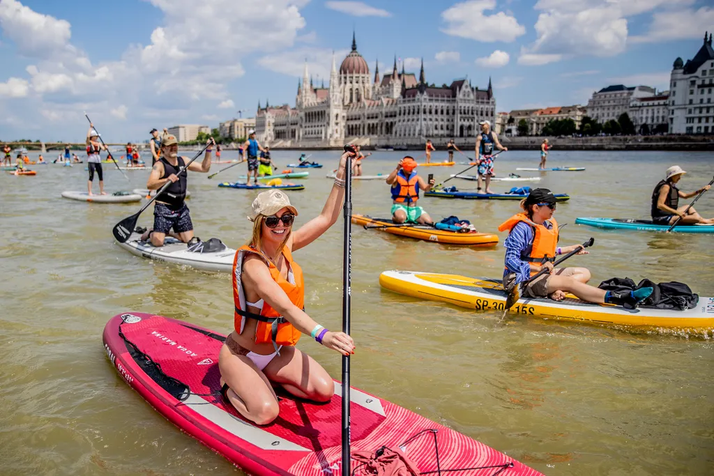 VII. Budapest SUP fesztivál, fesztivál, rendezvény, sup, Duna, Dunán, Budapest, evezés, evez, folyó, nyár, 2022 