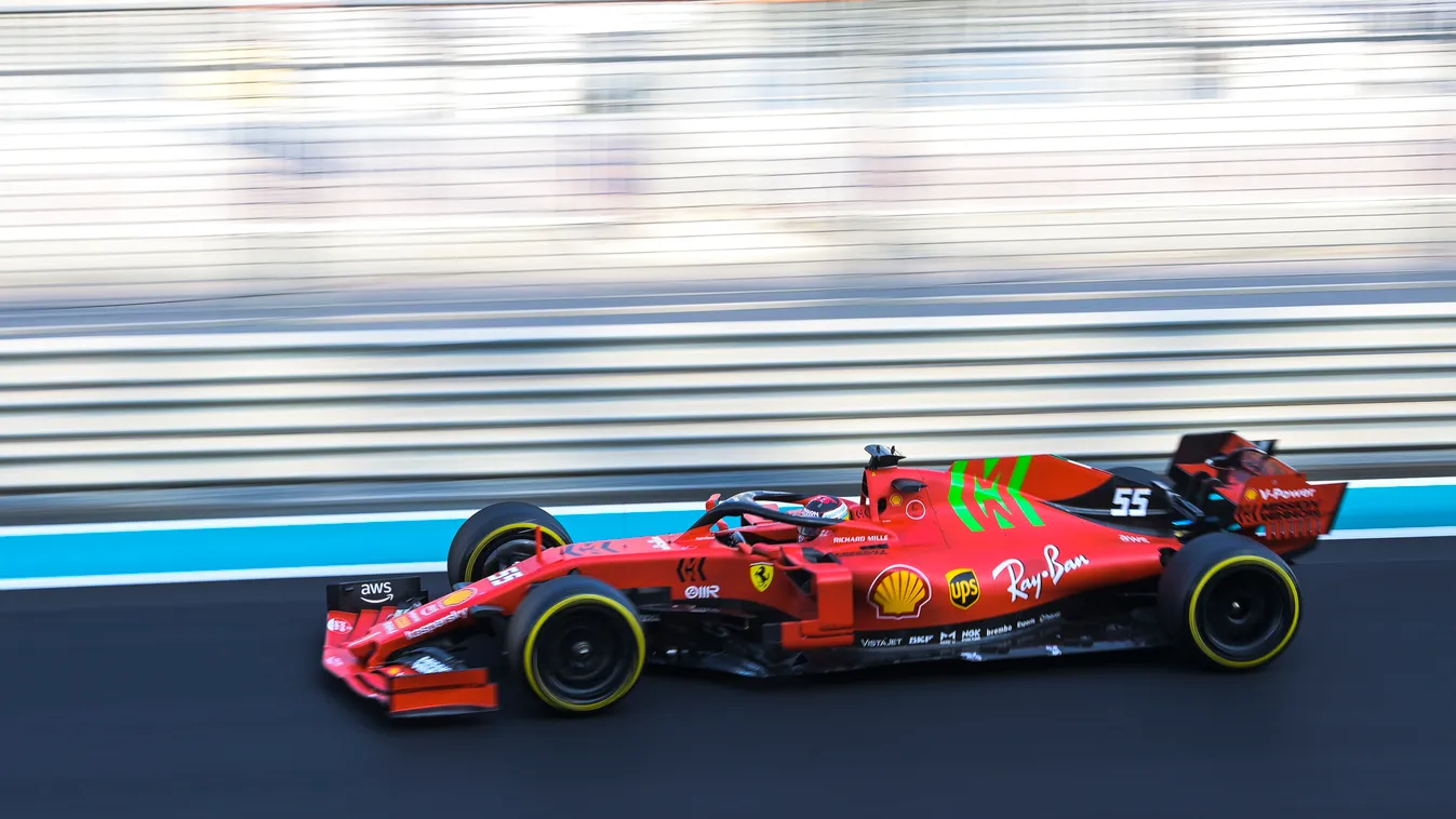 Forma-1, abu-dzabi tesztelés 2021, második nap, Carlos Sainz, Ferrari 