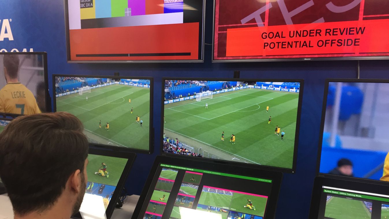 Control room for video replay at World Cup in Russia Sports FOOTBALL soccer TECHNOLOGY video replay WORLD CUP 