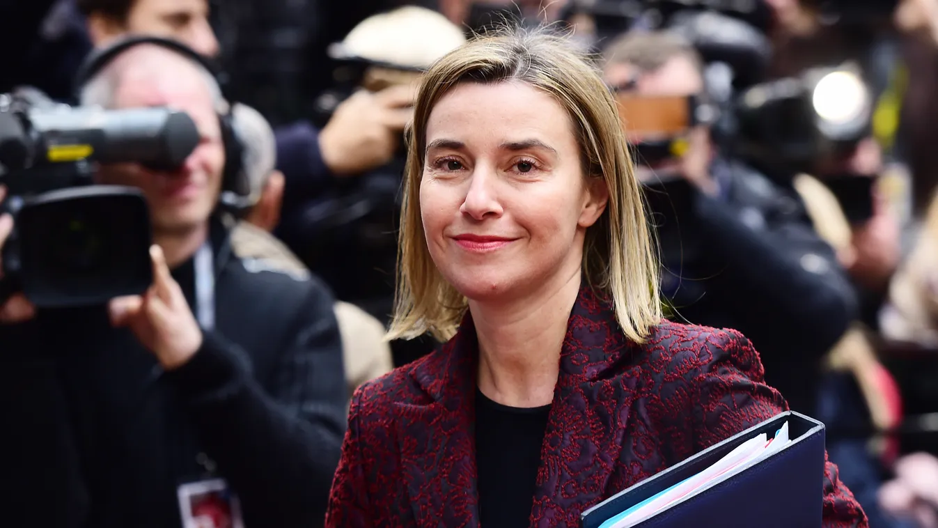 (FILES) EU High Representative for Foreign Affairs and Security Policy  Federica Mogherini arrives for a European Council meeting in Brussels, on March 19, 2015. Mogherini is due to arrive in Cuba on March 23, 2015 in official visit.   AFP PHOTO/Emmanuel 