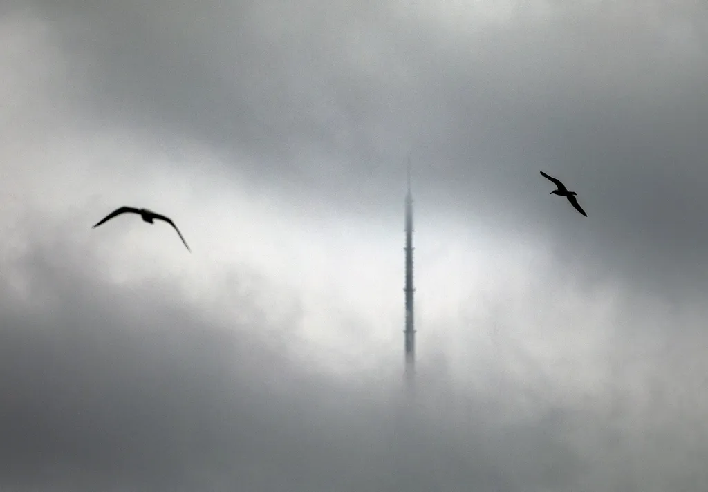 Camlica TVtorony Isztambul Törökország kilátó  Misty and rainy day in Istanbul 2021,fog,foggy,Istanbul,January,mist,Misty,rain,rainy,Turkey Horizontal 
