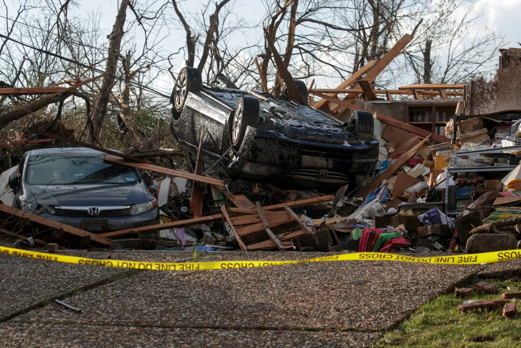 tornádó, usa, egyesült államok, pusztítás, időjárás, arkansas 