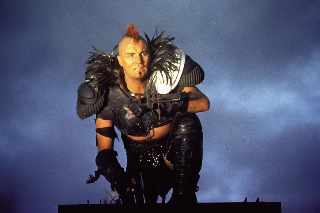 Mad Max 2 Cinema barbarian warrior mohawk hairstyle post apocalyptic world futuristic Horizontal MAN SQUARE FORMAT 