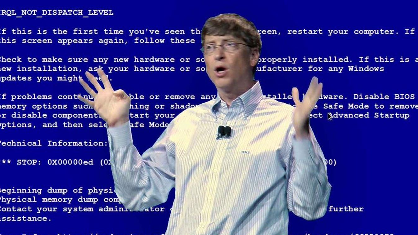 windows, kék halál, leégés, ciki, Bill Gates 
