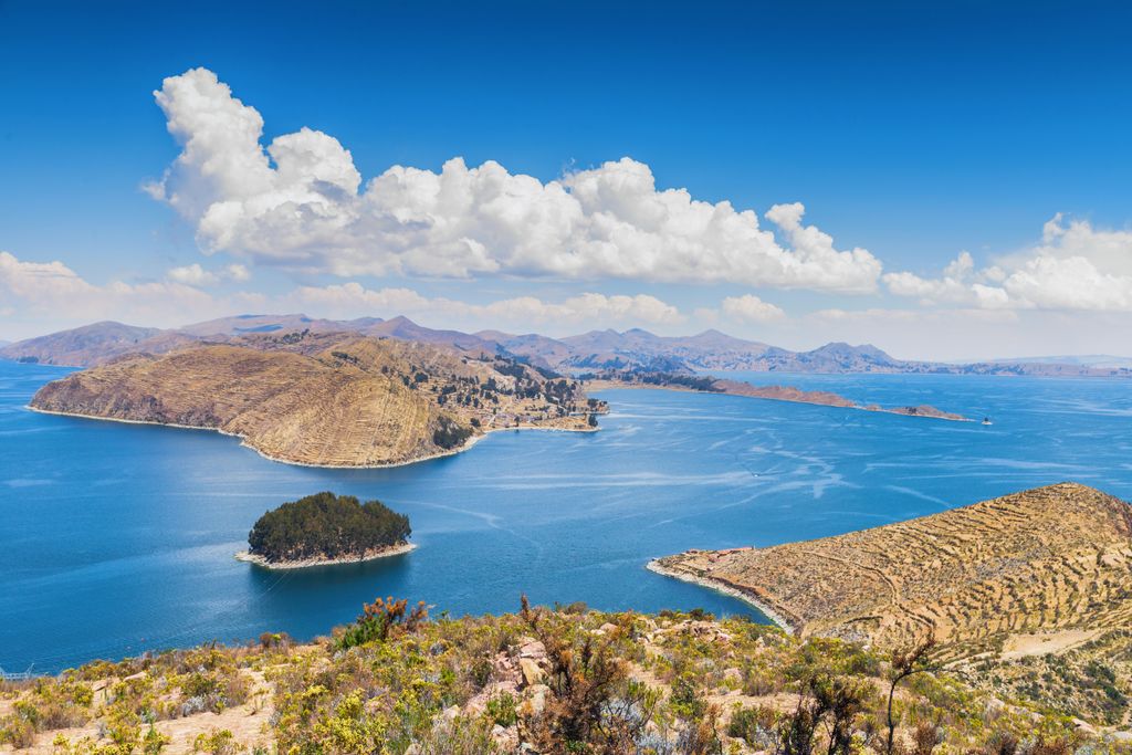 Titicaca-tó,  Dél-Amerika, Lago Titicaca, Bolívia, Peru, 