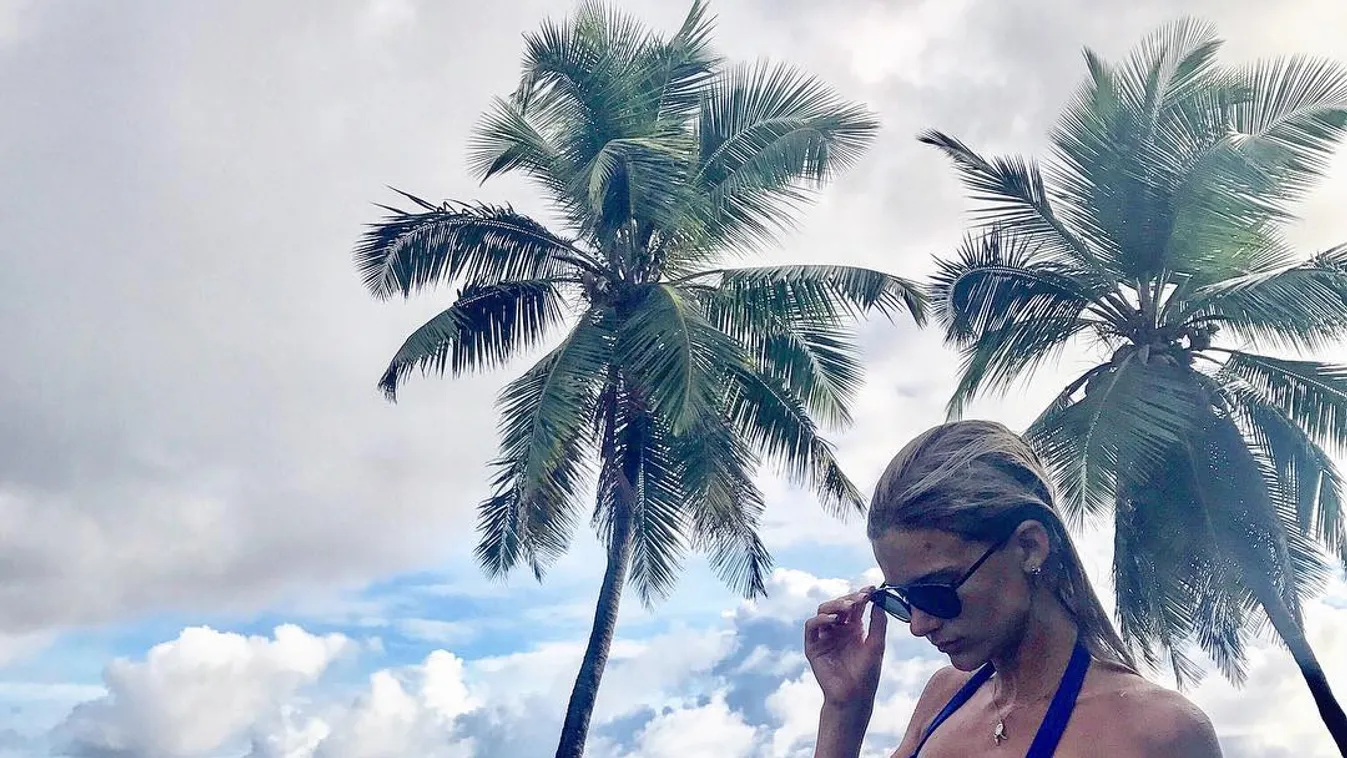 Weisz Fanni és párja a Seychelles szigeteken pihen fürdőruha bikini 