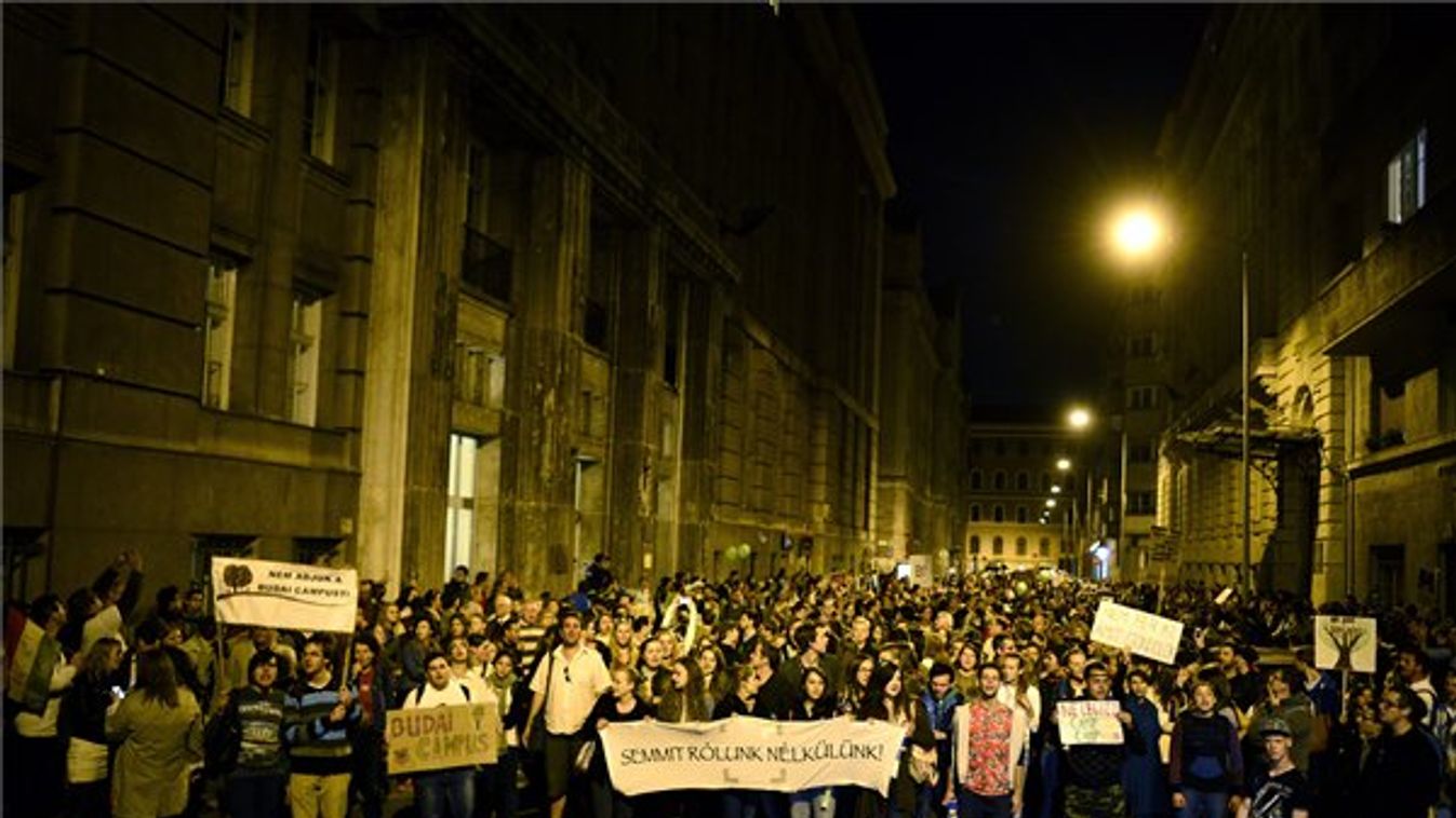 Corvinus, egyetem, tüntetés 