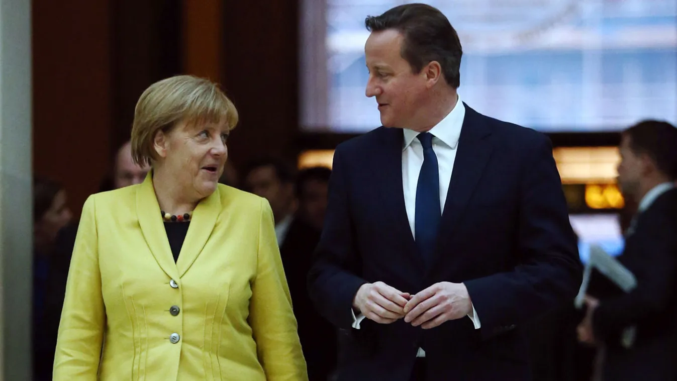 Angela Merkel német kancellár és David Cameron brit miniszterelnök 