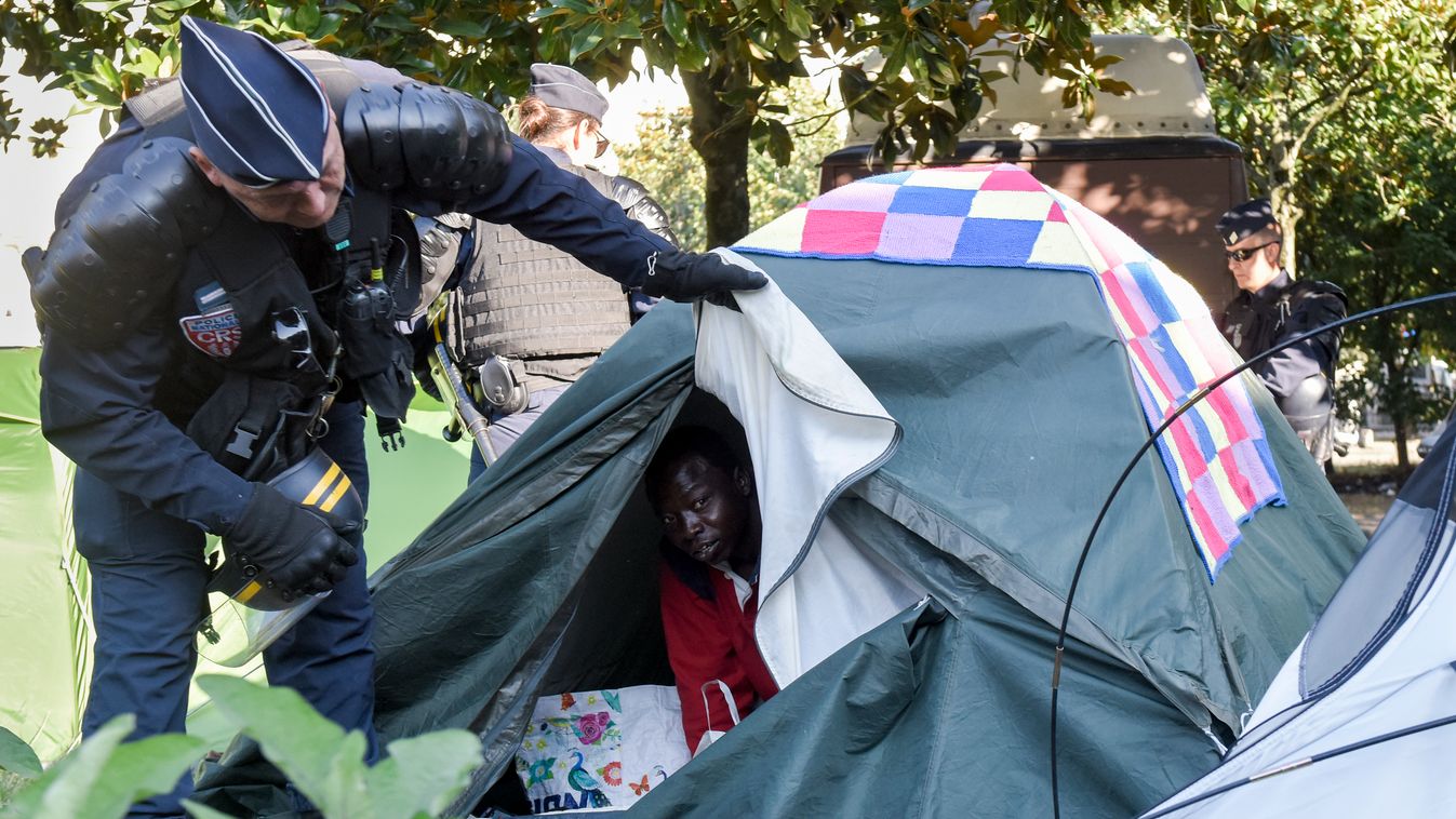 Franciaország Nantes menekülttábor kiürítés 
