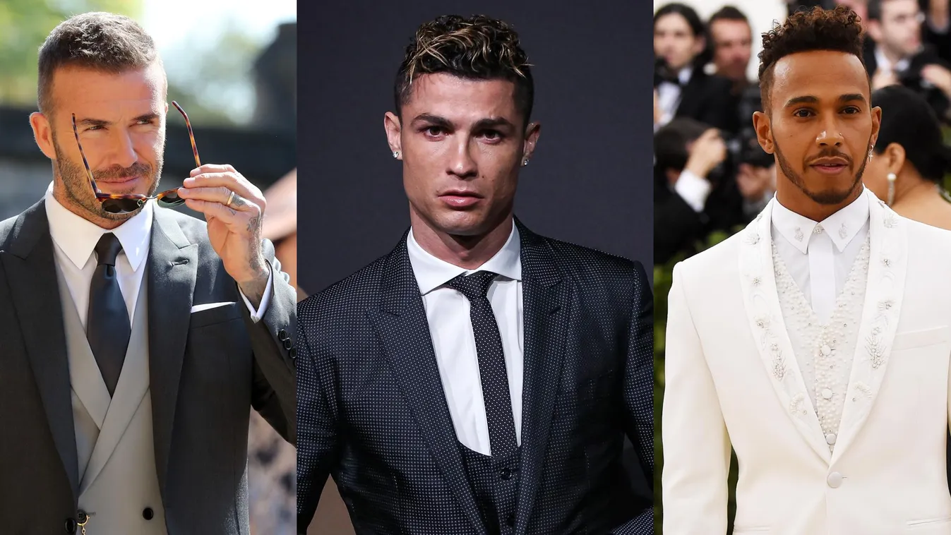 David Beckham, Cristiano Ronaldo, Lewis Hamilton 
