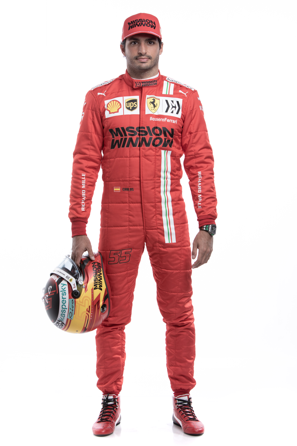 Forma-1, Scuderia Ferrari, stúdiófotó, Carlos Sainz 