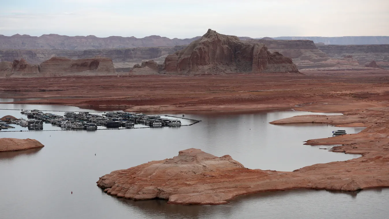 Lake Powell Falls To Lowest Level On Record Threatening Hydroelectric Power Production GettyImageRank2 Color Image business finance and industry fuel and power generation Horizontal ENVIRONMENT 