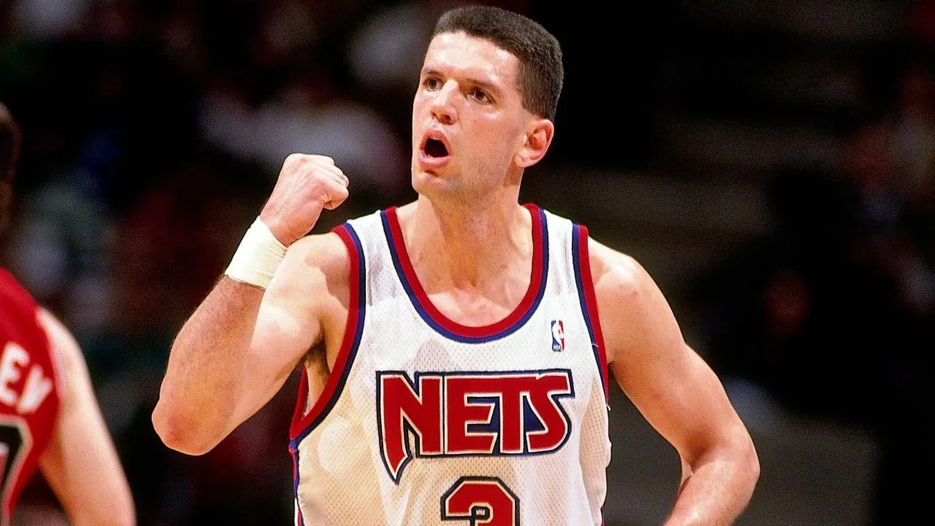 Drazen Petrovic NBA New Jersey Nets 
