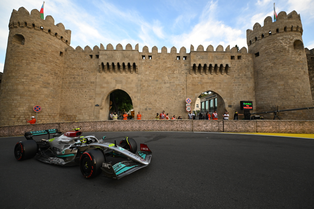 Forma-1, Lewis Hamilton, Mercedes, Azeri Nagydíj 2022, szombat 