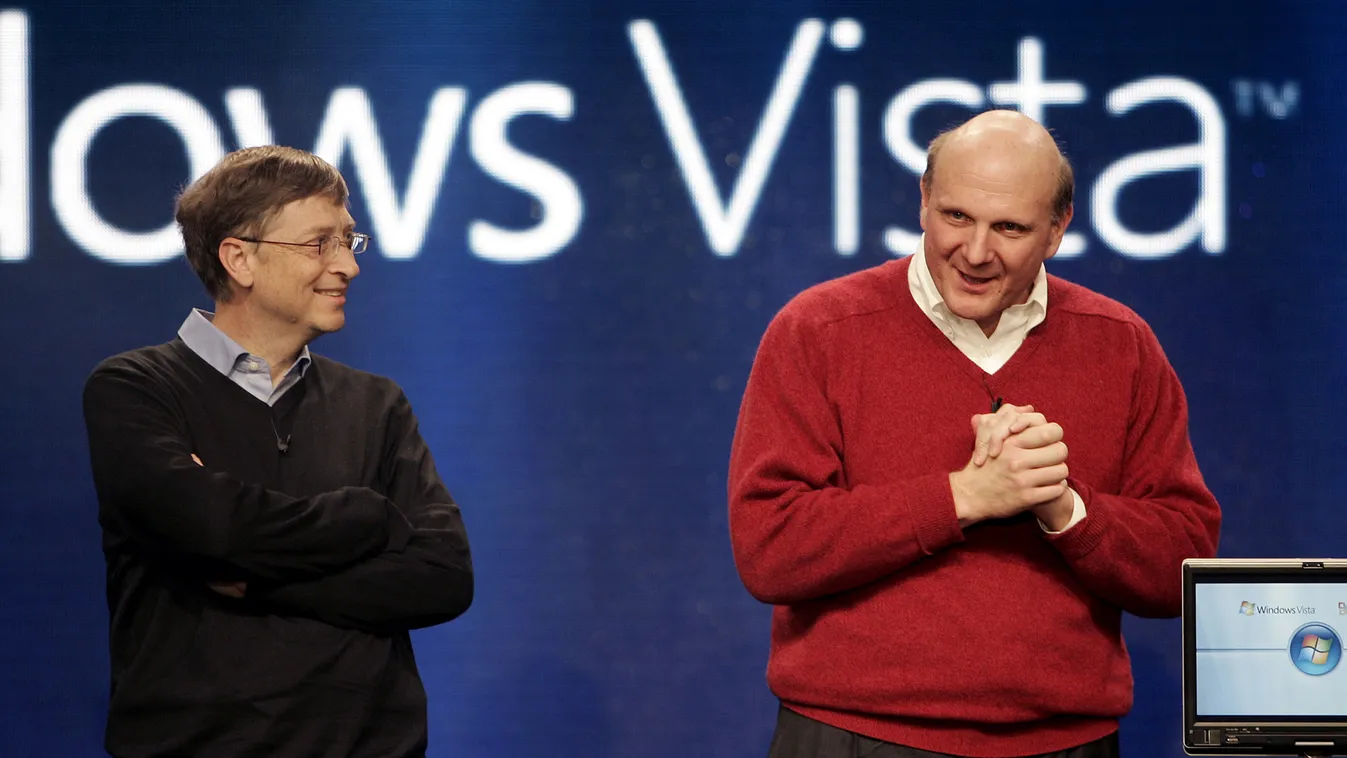Vége az XP-nek, újjáéledhet a Microsoft, Gates és Ballmer a Vista bemutatóján 