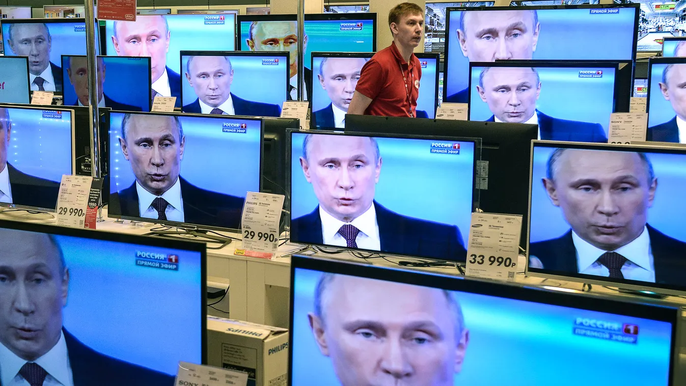 putyin ukrajna konfliktus oroszország tévé 