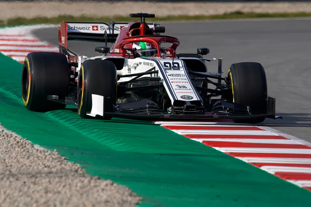 Forma-1, teszt, Barcelona, Antonio Giovinazzi, Alfa Romeo Racing 