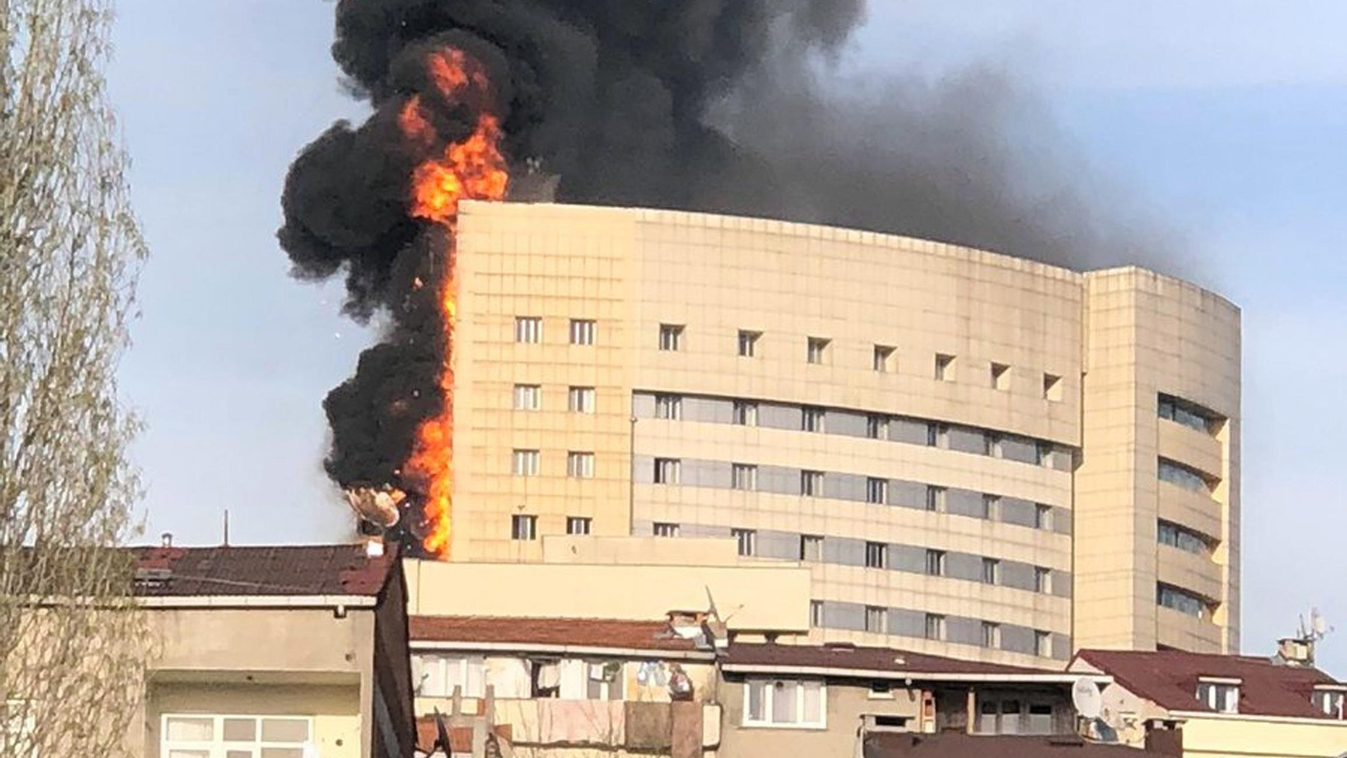 isztambul, kórház, tűz 