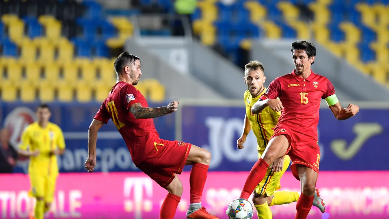 Romania v Montenegro - UEFA Nations League FBL NATIONS Ploiesti EVENT action sport news UEFA nations league FOOTBALL soccer Romania Montenegro Romania v Montenegro UEFA Nations League Stefan Savic Marko Simic Alexandru Maxim 