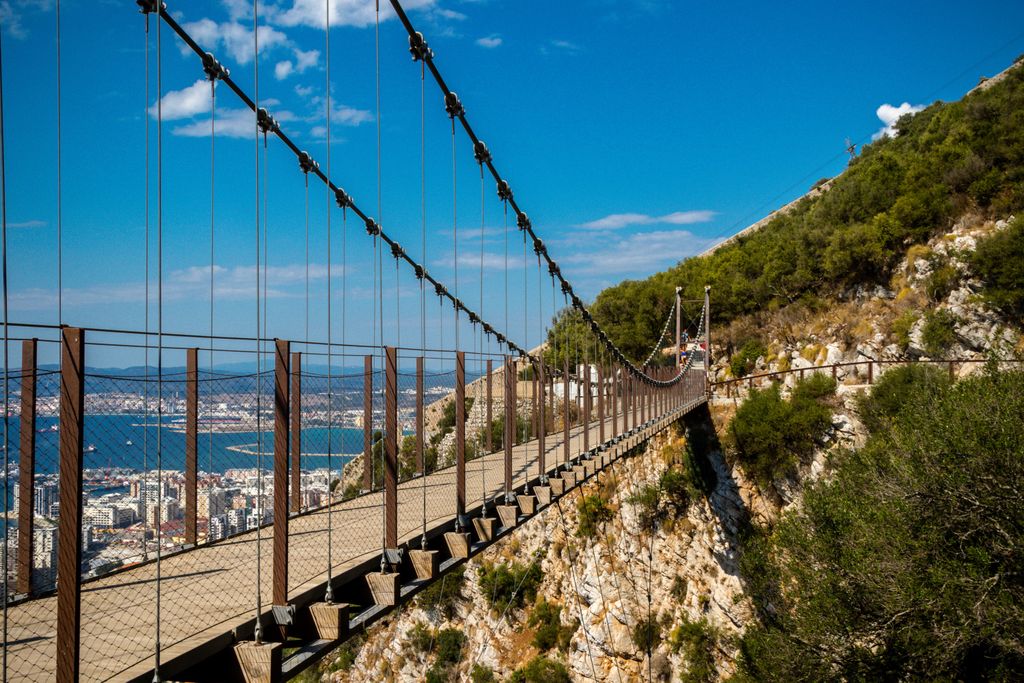 gibraltar, windsor, híd, függőhíd, bridge, gibraltár, gyalogos, panoráma 