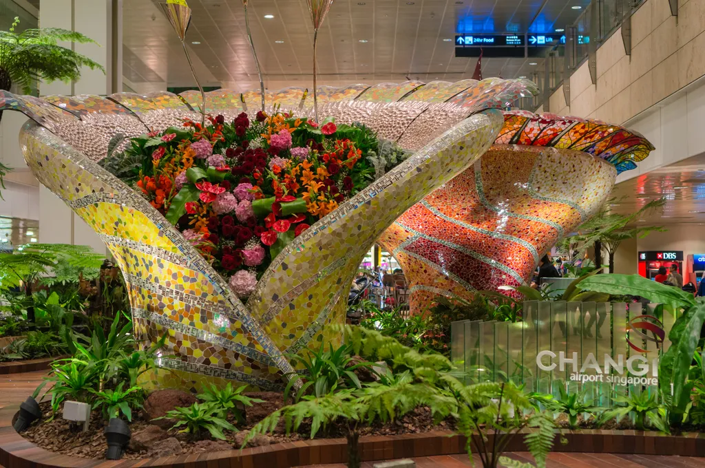 Changi airport repülőtér Szingapúr 