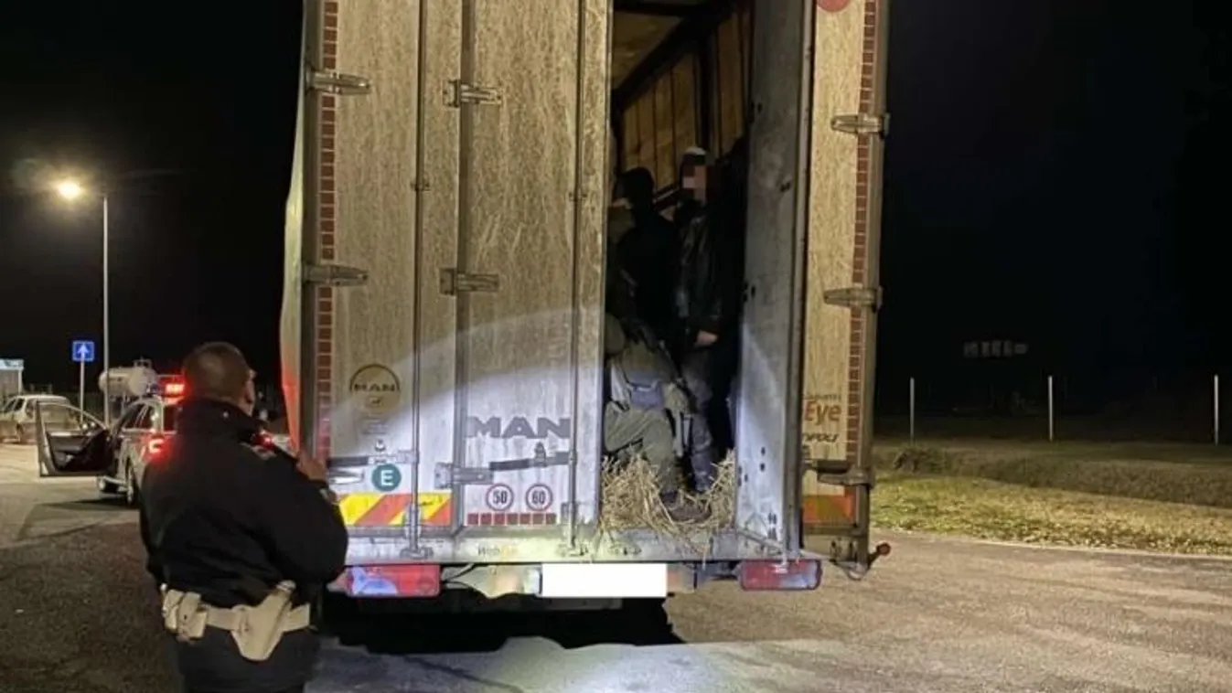 migránsok teherautó embercsempészés M5-ös 