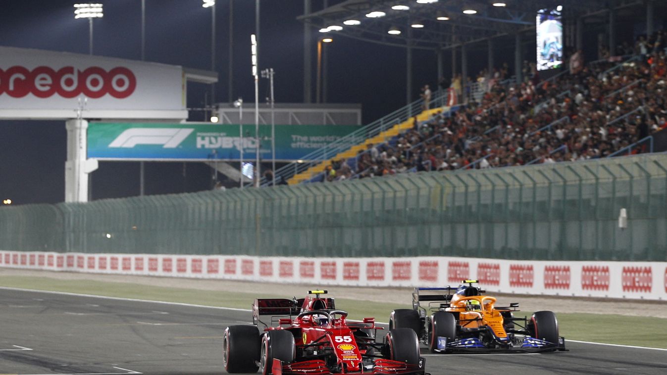 Forma-1, Carlos Sainz, Ferrari, Lando Norris, McLaren, Katari Nagydíj 2021, szombat 