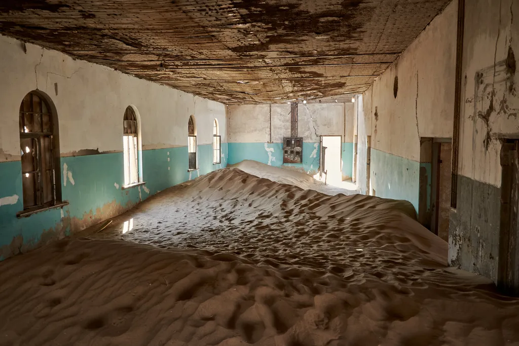 Kolmanskop, szellem, város, bányász, afrika, Namíbia, Namib-sivatag 