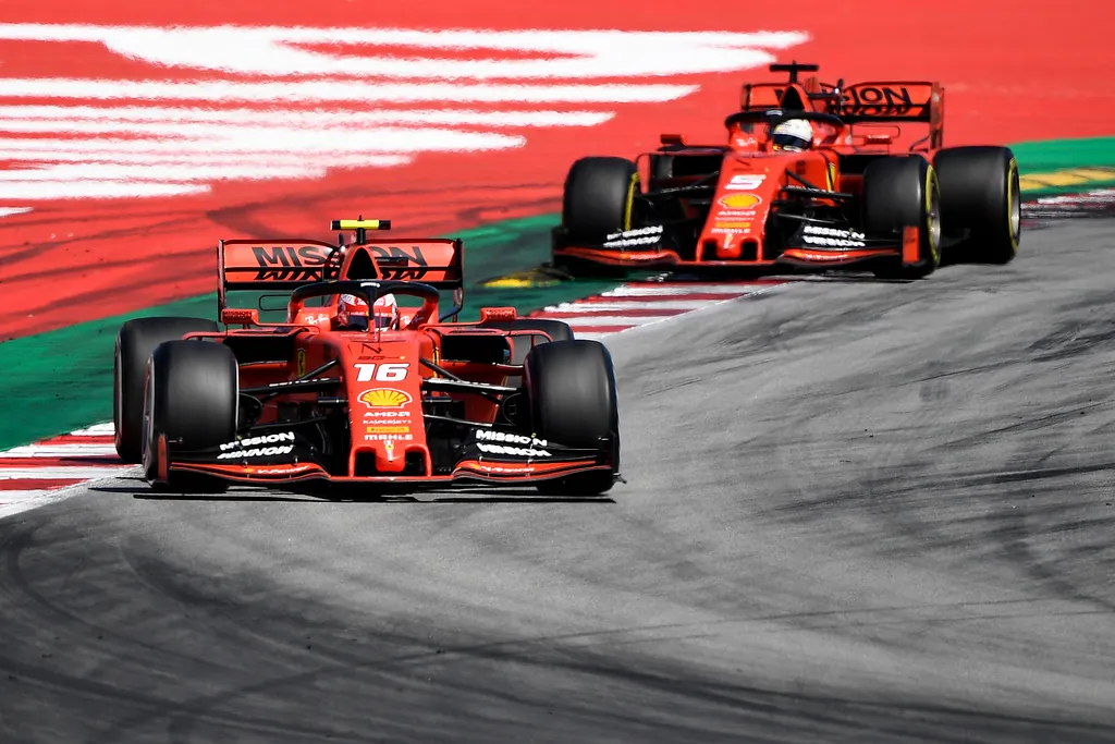 Forma-1, Spanyol Nagydíj, Sebastian Vettel, Scuderia Ferrari, Charles Leclerc 