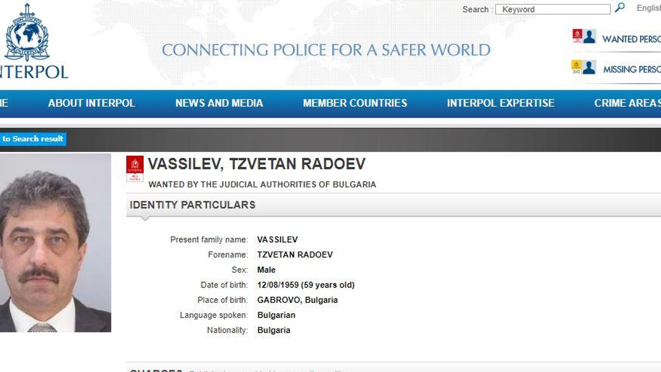 Vassilev Tzvetan Interpol körözés

Cvetan Vaszilev 